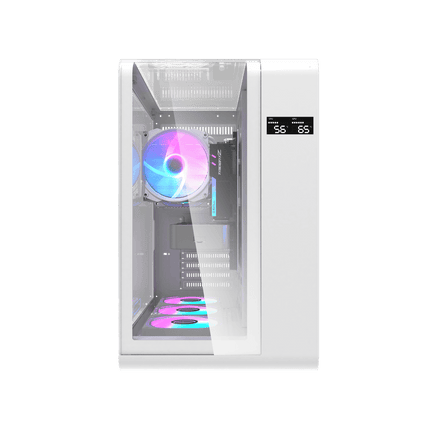 DARKFLASH L280 ATX Case Dual Digital Display Screen - White - كيس