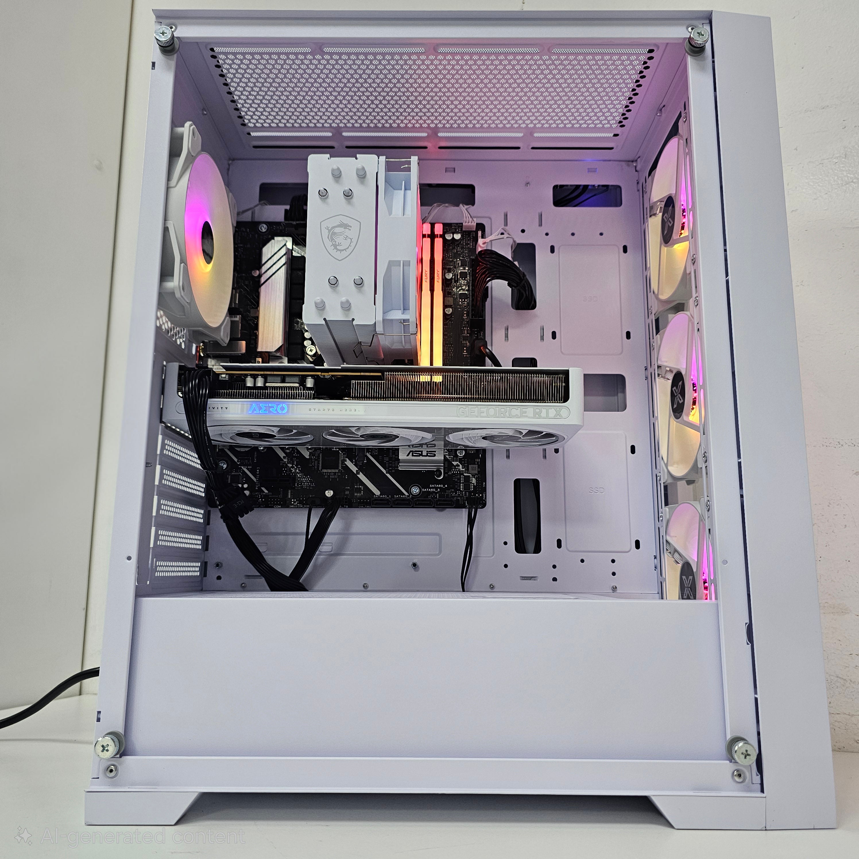 PRO GAMING PC 219 - RTX 5060 OC White Edition 8GB - Intel Ultra 5-225F - 16 GB DDR5 - بي سي ألعاب قوي