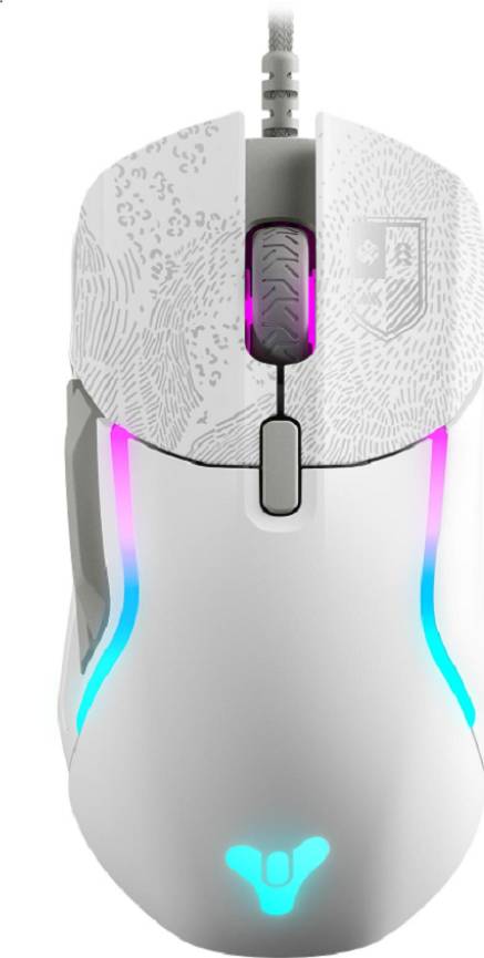 SteelSeries Rival 5 Destiny 2 Edition Gaming Mouse, 18,000 CPI, 9 Buttons Next-gen | 62552 - White  - نسخه محدوده