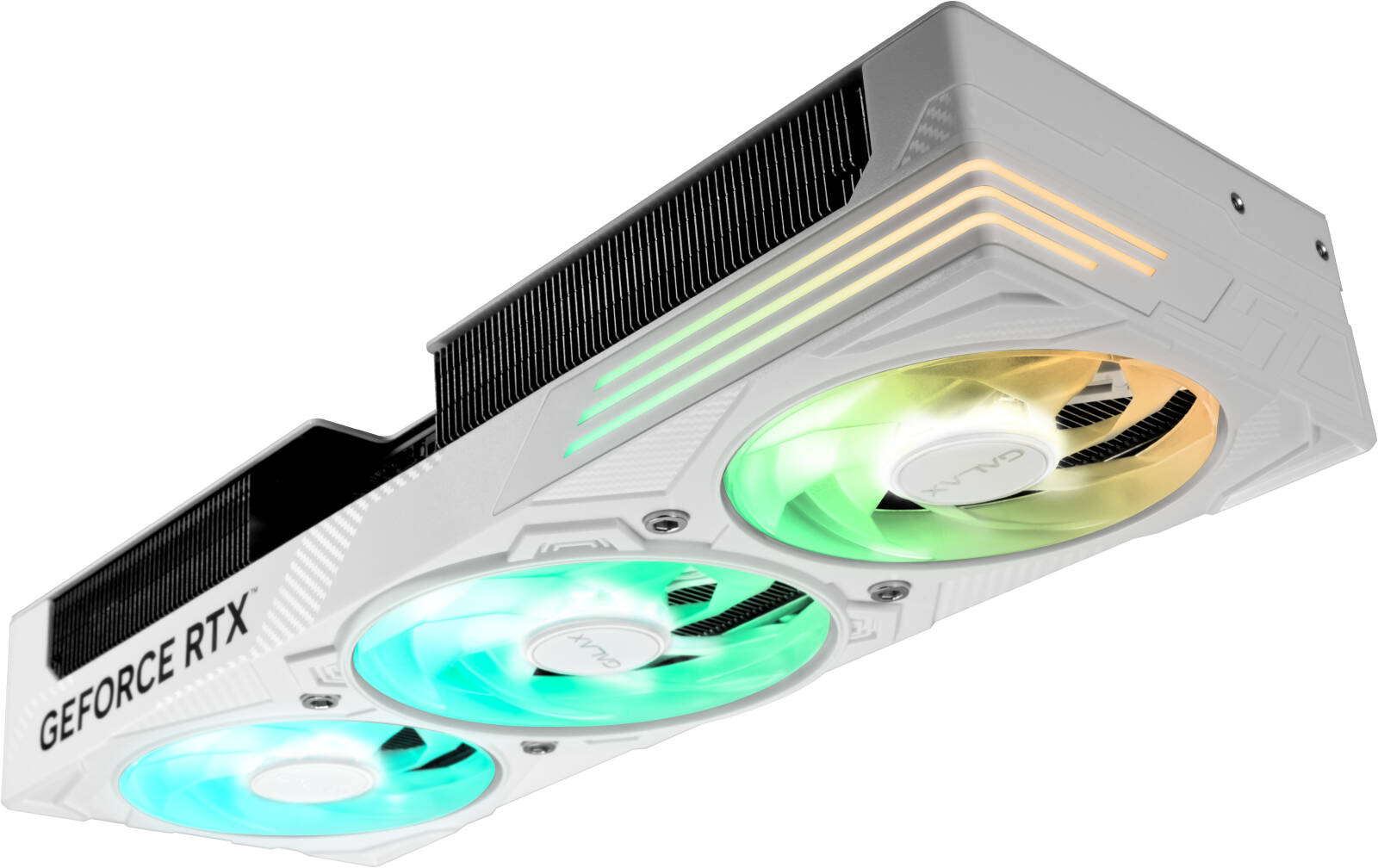 GALAX GeForce RTX 5070 Ti EX Gamer 1-Click OC Graphics Card, 16GB GDDR7 256-bit Memory, 2497MHz Boost Clock, 28 Gbps Memory Speed, 8960 CUDA Cores, PCI-Express 5.0, White - كرت شاشه أبيض