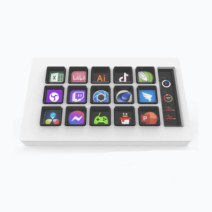 لوحة مفاتيح StreamDeck Mini Visual مكونة من 15 مفتاحًا، زر Stream Deck LCD، وحدة تحكم في إنشاء المحتوى المباشر، زر مخصص لنظام التشغيل Windows 