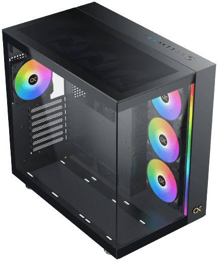 Xigmatek Aqua Ultra Air E-ATX Computer Case With RGB Fans , Black - كيس