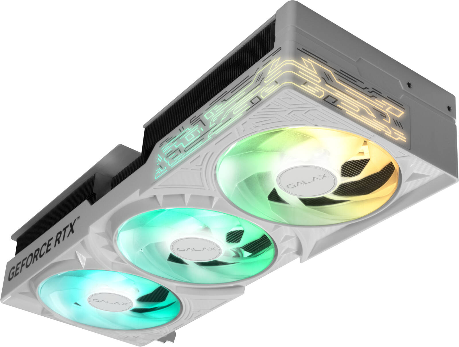 GALAX GeForce RTX 5080 1-Click OC Graphics Card, 16GB GDDR7 256-Bit Memory, 2625MHz Boost Clock, 30 Gbps Memory Speed, 10752 CUDA Cores, PCI-Express 5.0, White - كرت شاشه أبيض