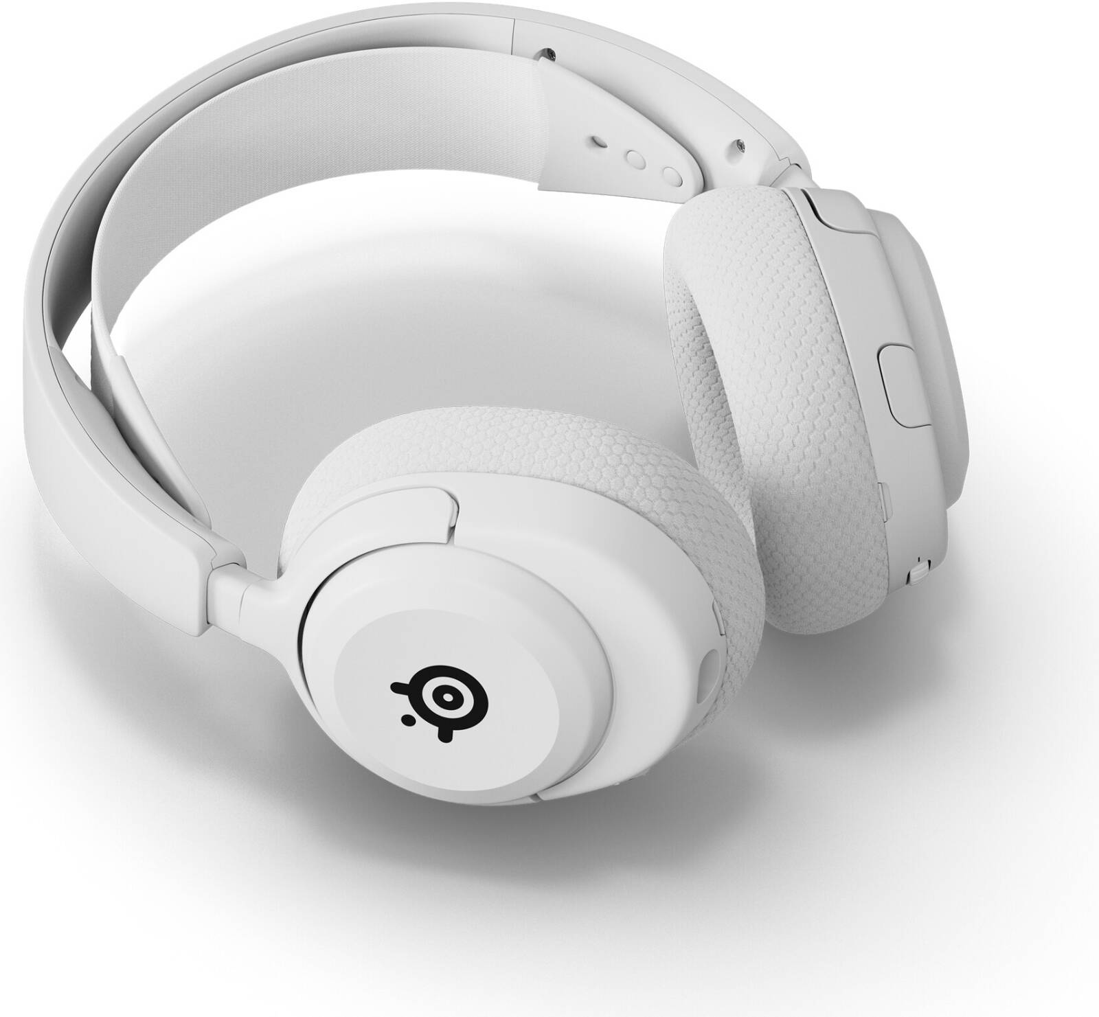 SteelSeries Arctis Nova 5P Wireless Headphones, 40mm Neodymium Drivers, ClearCast Gen 2.x, Retractable Boom, 360° Spatial Audio, Quick-Switch Wireless, White ( PC / PS5) - سماعه قيمنق لاسلكيه بيضاء
