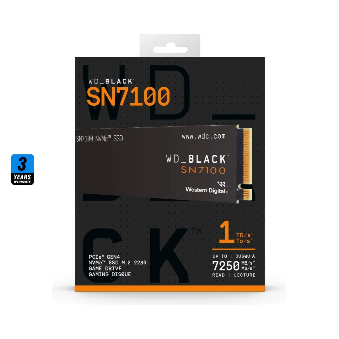 WD BLACK 1TB SN7100 NVMe M.2 Gen4 PCIe Up to 7,250 MB/s SSD - تخزين سريع