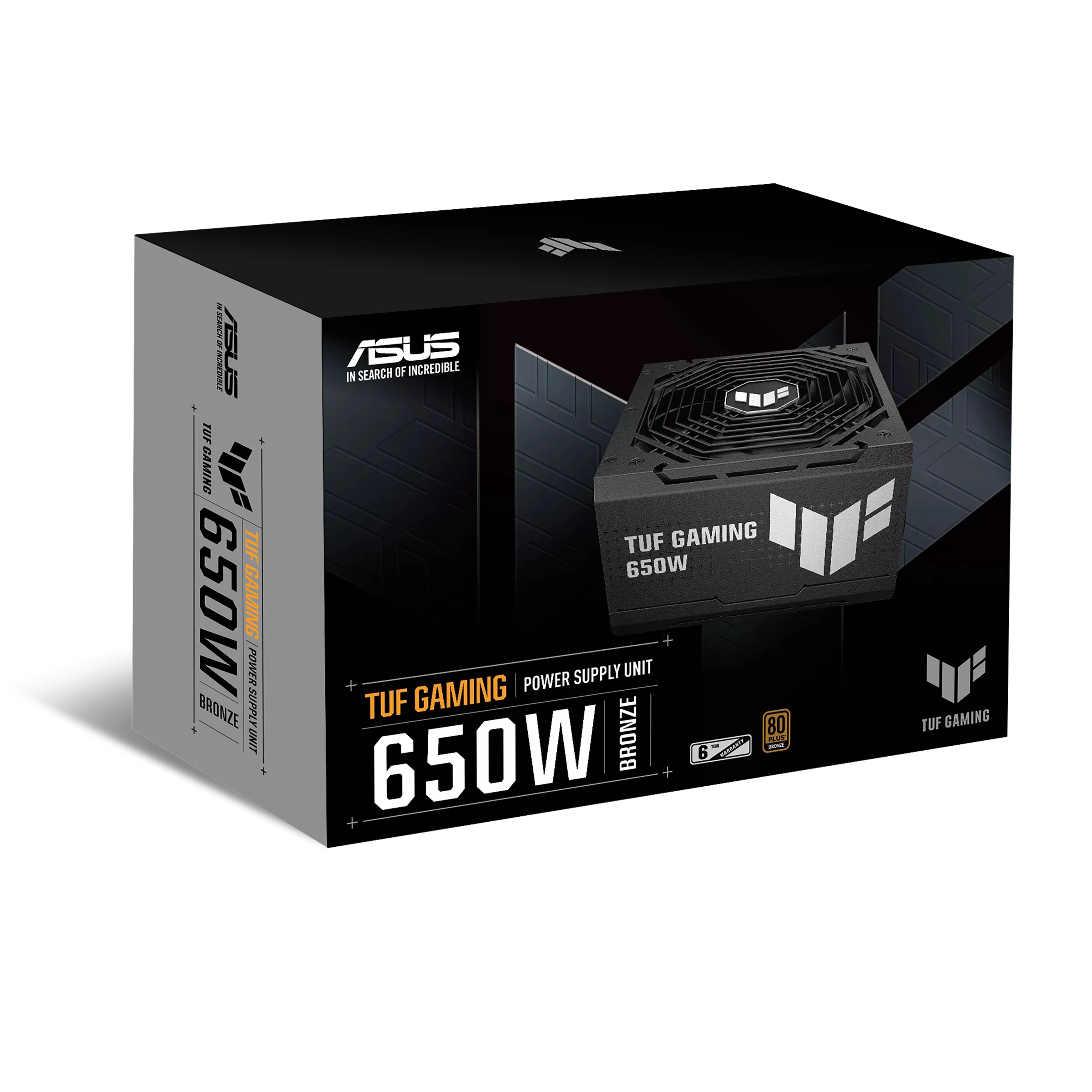 ASUS TUF Gaming 650W Bronze PSU leads in durability, 80 Plus Bronze, Axial-tech fan design - مزود الطاقة
