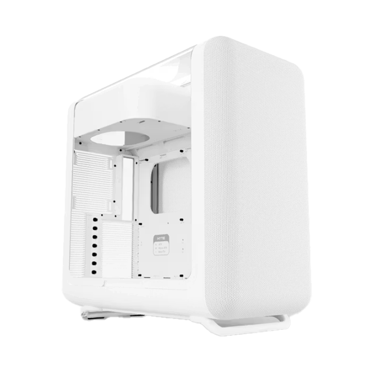 HYTE X50 Modern Performance ATX Mid-Tower PC Gaming Case Snow White, Curved Glass, High-Airflow Design - كيس ابيض