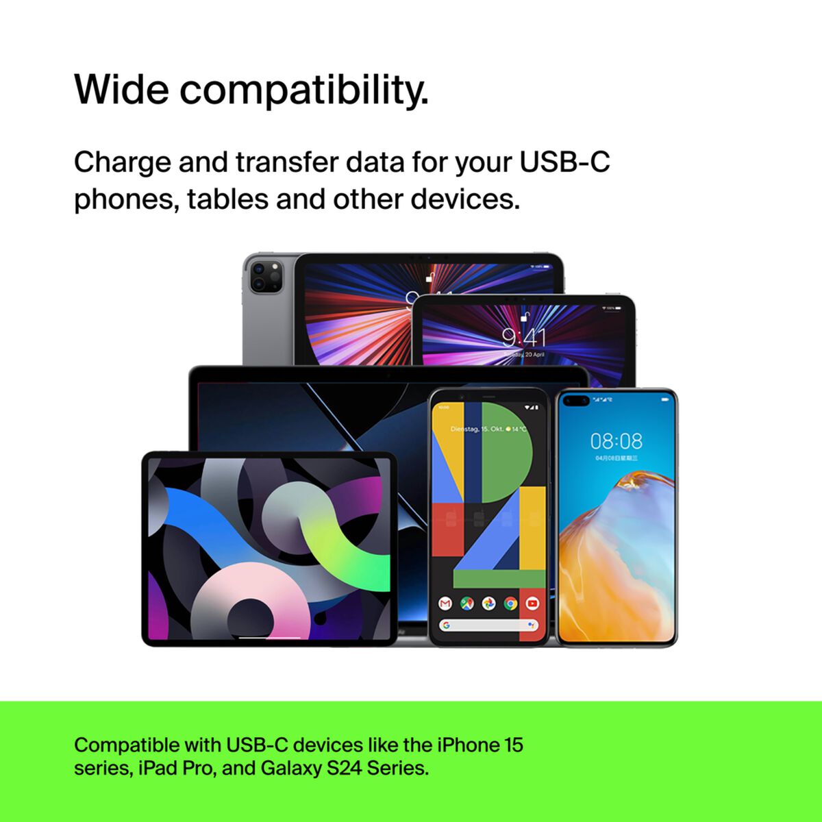 Belkin BoostCharge Braided USB-C to USB-A Charging & Sync Cable 2m, 15W, USB-IF, White