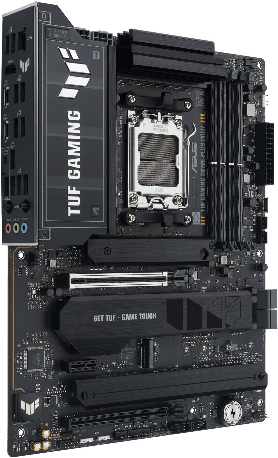 ASUS TUF GAMING X870E-PLUS WIFI7 ATX AM5 Motherboards, AMD X870E Chipset, DDR5 - لوحه ام