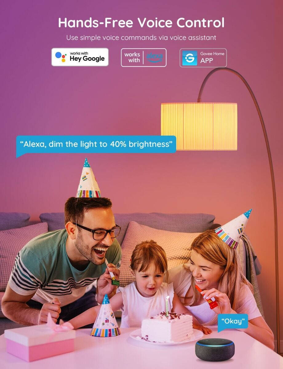 Govee RGBWW Smart LED Bulb E27 – Wi-Fi & Bluetooth Color-Changing Light Bulb (16M Colors + Tunable Warm/Cool White) - مصباح أر جي بي