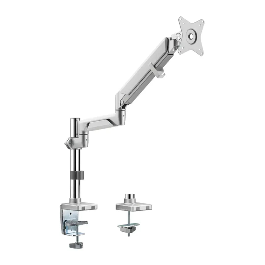 Gadgeton GO-GC012PS Premium Pole Mounted Single Monitor Arm Silver For 17 TO 32 INCH - حامل شاشه أبيض