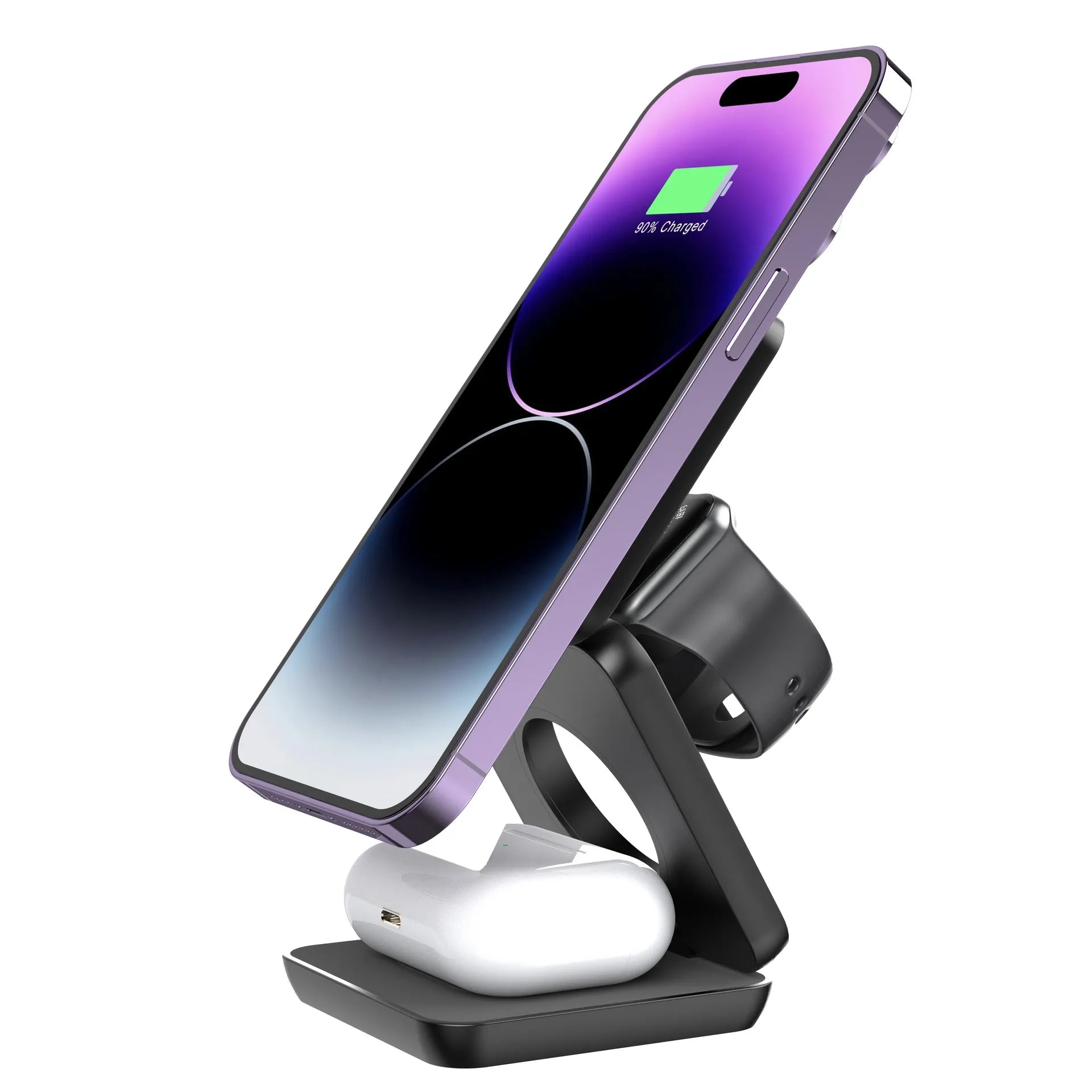 Wireless Charger 3-in-1 Foldable Wireless Charging Station - شاحن لاسلكي ثلاثي