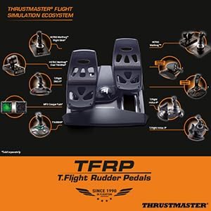 Thrustmaster TFRP T. Flight Rudder Pedals for PC, PlayStation and Xbox - دواسة ألعاب