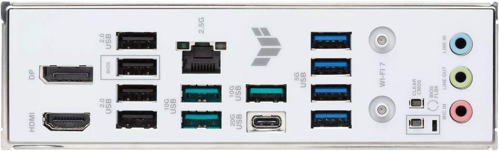ASUS TUF Gaming B850M-PLUS WIFI7 W - White mATX AM5 Board, DDR5, PCIe 5.0, WiFi 7, 2.5Gb LAN, USB 20Gbps Type-C - ماذربورد