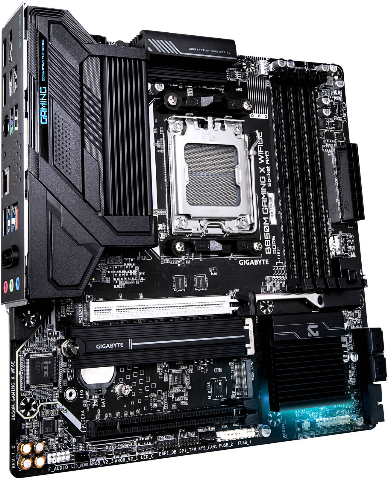 GIGABYTE B850M Gaming X AM5 Micro ATX Motherboard, 4x DDR5 DIMM Slots, Up to 256GB Max Memory, 1x PCIe 5.0 x16, 2x M.2 Slots, WiFi & BT Connectivity