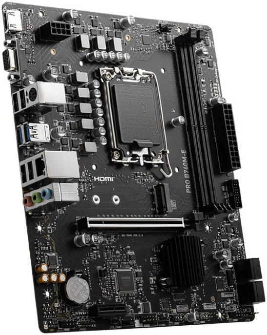 MSI PRO B760M-E LGA 1700 mATX Intel Motherboard, DDR5 - لوحه أم