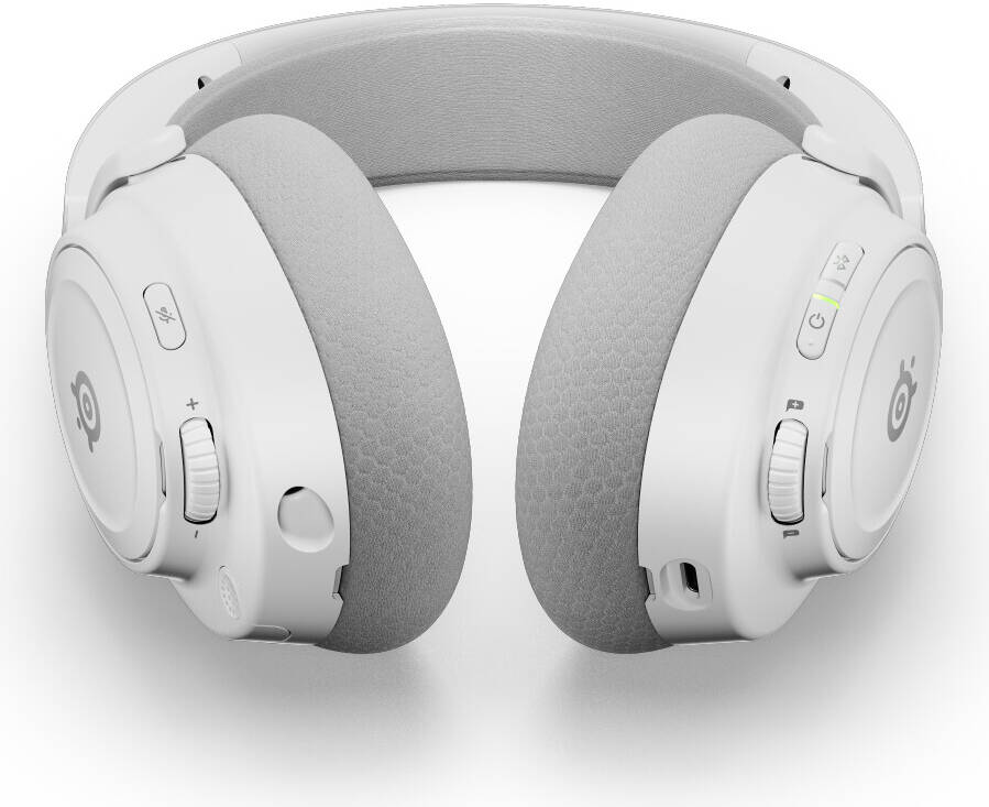SteelSeries Arctis Nova 7P Gen 2 Wireless Gaming Headphones, Playstation Edition, Neodymium Magnetic Drivers, 360° Spatial Audio, Noise Rejecting Mic, 50h Battery Life, White - سماعه قيمنق لاسلكيه بيضاء