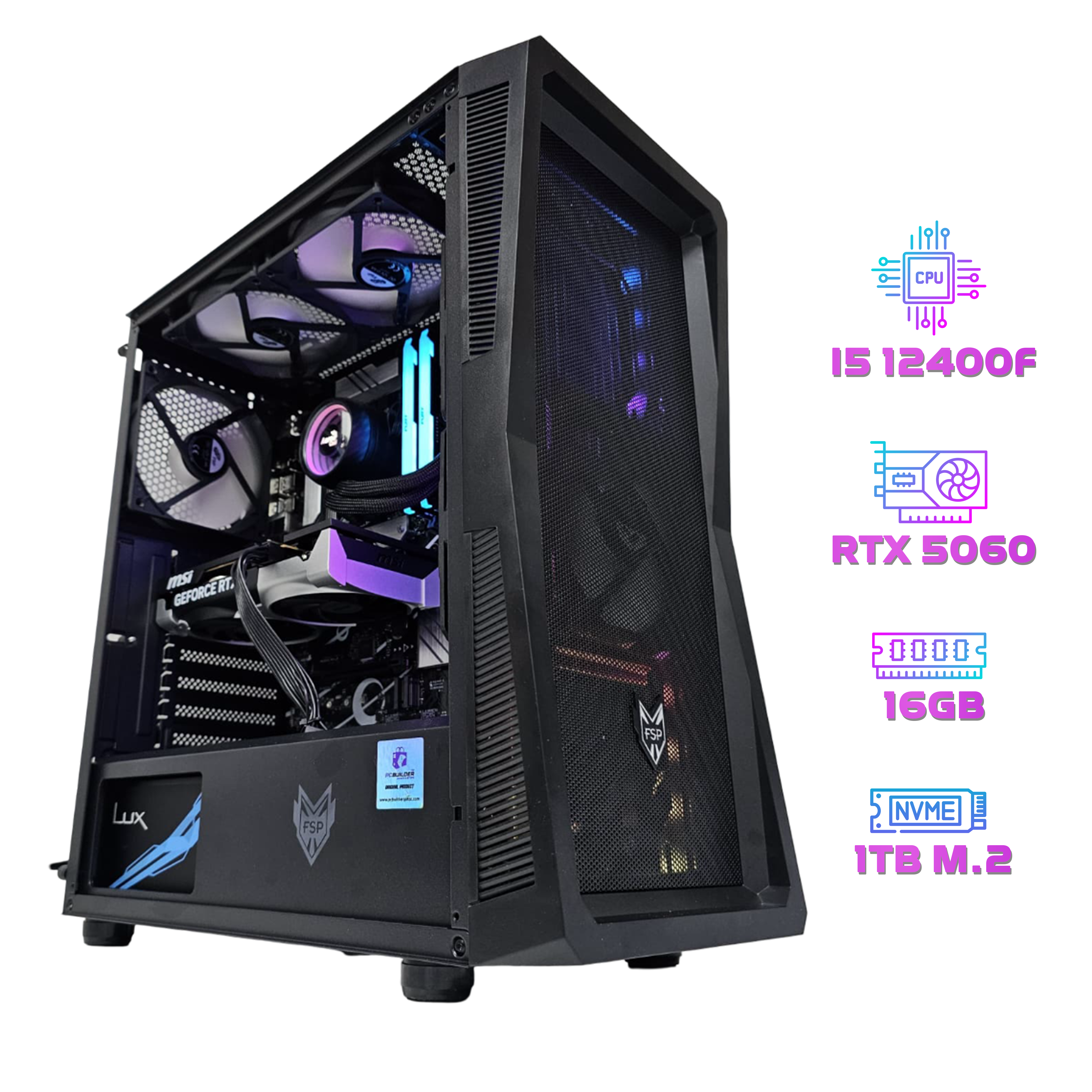 PRO GAMING PC 193 MSI GeForce RTX 5060 8G Ventus 2X OC - Intel Core i5-12400F - بي سي ألعاب ممتاز
