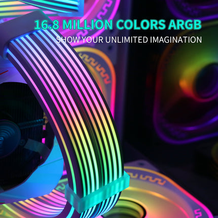 كابل تمديد WJCoolman Strimer 6+2 Pin مع وحدة تحكم RGB LED - شريط إضاءة