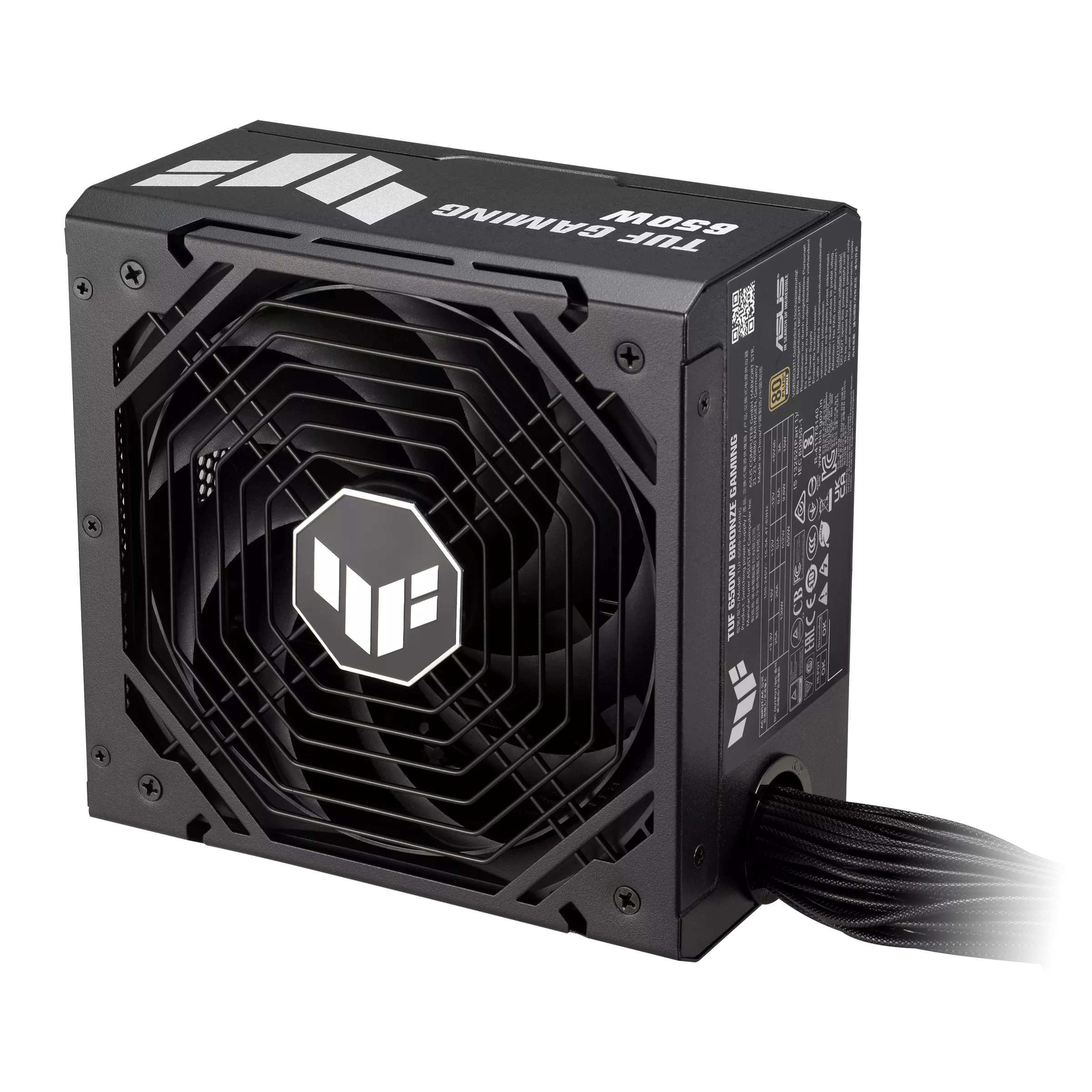 ASUS TUF Gaming 650W Bronze PSU leads in durability, 80 Plus Bronze, Axial-tech fan design - مزود الطاقة
