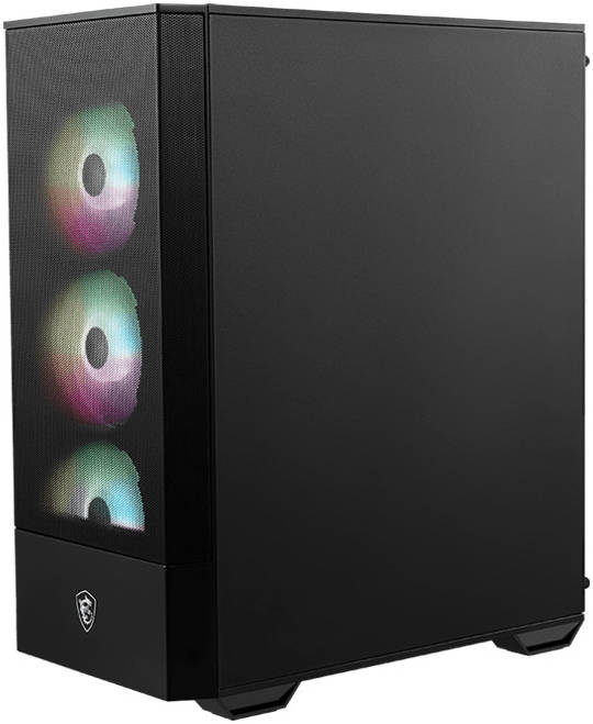 MSI MAG Forge 112R Mid Tower Gaming PC Case, Tempered Glass Panel, 240mm Radiator Support, Mount Up to 6 Fans, ARGB Mystic Light- كيس