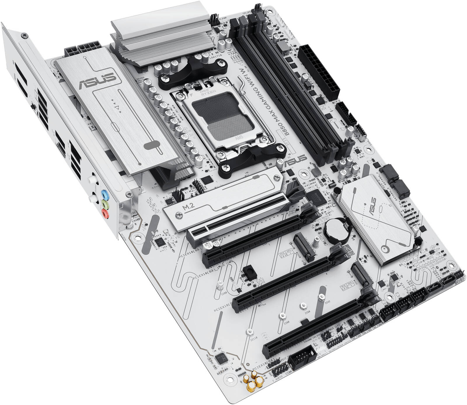 ASUS B850 MAX GAMING WIFI WHITE AM5 AMD DDR5 GAMING Motherboard - اللوحة الأم