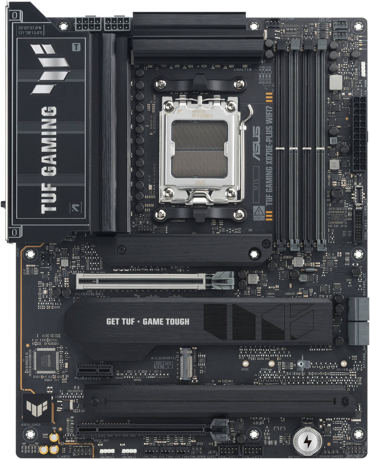 ASUS TUF GAMING X870E-PLUS WIFI7 ATX AM5 Motherboards, AMD X870E Chipset, DDR5 - لوحه ام