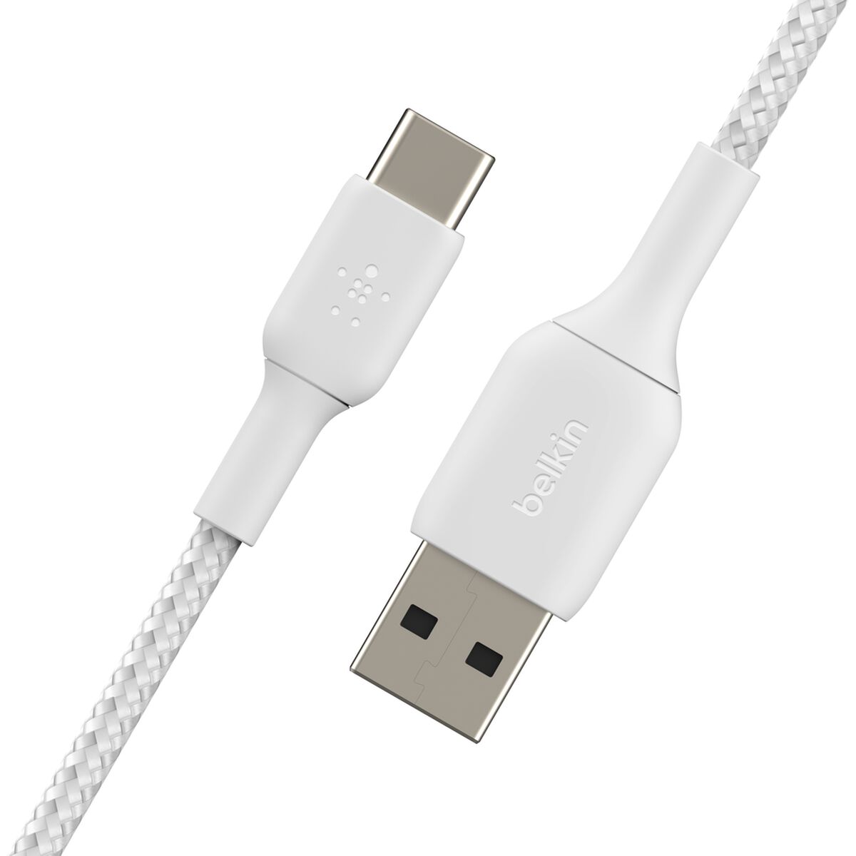 Belkin BoostCharge Braided USB-C to USB-A Charging & Sync Cable 2m, 15W, USB-IF, White