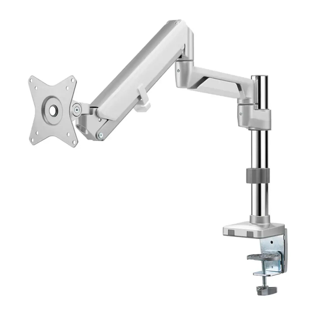 Gadgeton GO-GC012PS Premium Pole Mounted Single Monitor Arm Silver For 17 TO 32 INCH - حامل شاشه أبيض
