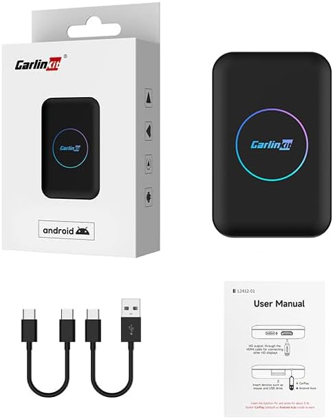 Carlinkit TBox LITE S Android 13 AI Box (4GB RAM + 64GB, Qualcomm 8-Core, Wireless CarPlay & Android Auto) - قطعة تحويل الكاربلاي الى لاسلكي