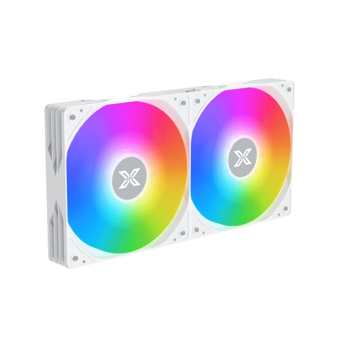Xigmatek LK 240 Digital Arctic 240mm AIO Liquid CPU Cooler with Real-Time Display & ARGB Fans - White - مبرد مائي أبيض