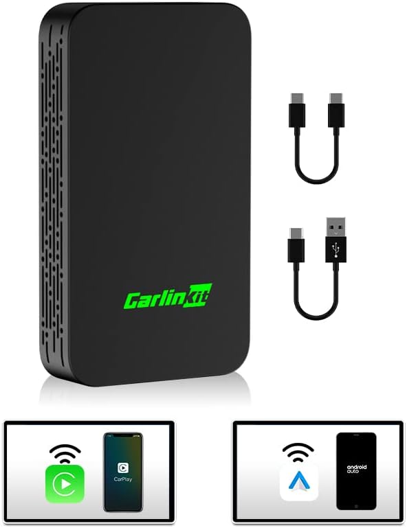 Carlinkit 5.0 2air Wireless CarPlay & Android Auto Adapter (Dual Channel, 5.8GHz Wi-Fi, Plug & Play) - قطعة تحويل الكاربلاي الى لاسلكي