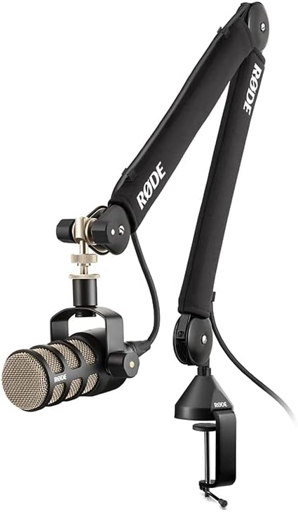 RØDE PSA1+ Professional Studio Boom Arm (Silent Parallelogram Springs, Integrated Cable Management, 360° Rotation) Black - ستاند رود للمايك
