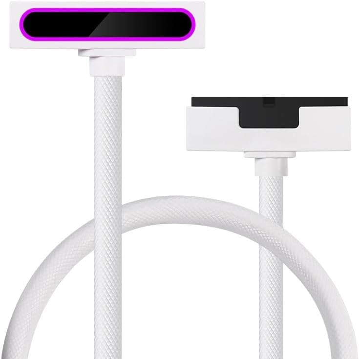 WJCOOLMAN Hydrus 24PIN ARGB Motherboard Extension Cable 30mm White - كيبل أبيض مضيء
