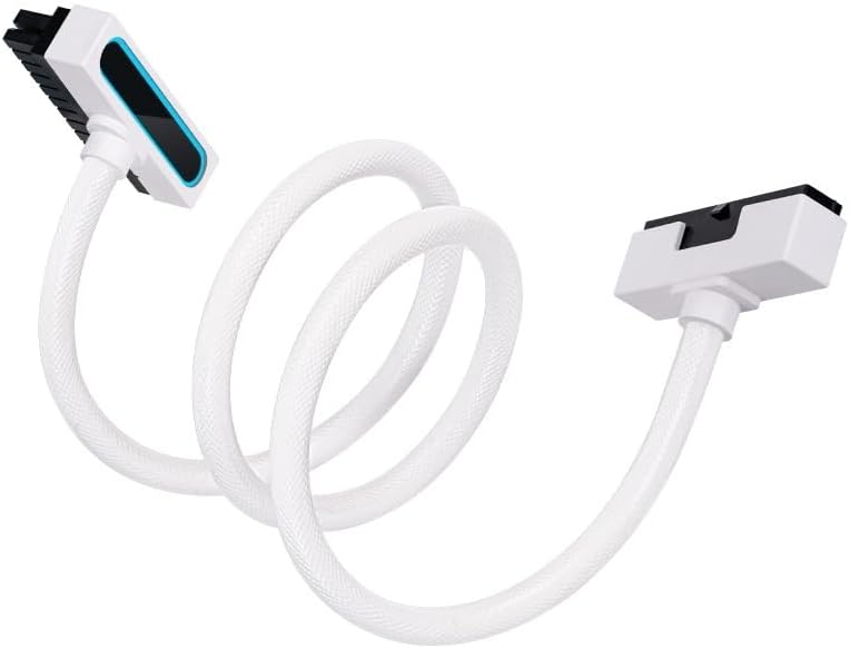 WJCOOLMAN Hydrus 24PIN ARGB Motherboard Extension Cable 30mm White - كيبل أبيض مضيء