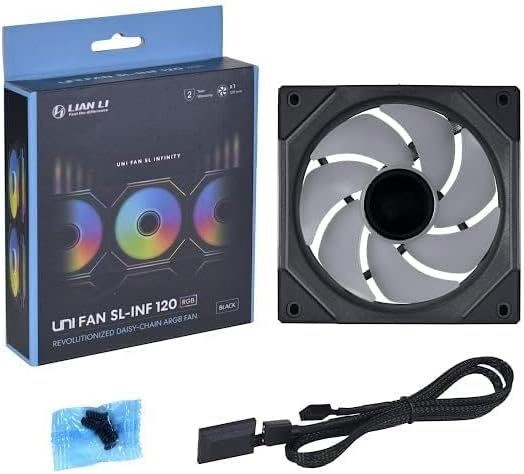 Lian Li UNI Fan infinity  120 Single Pack Cooling Fan Black - مروحه سوداء