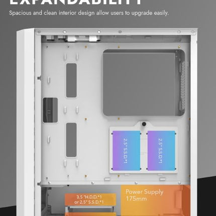 Darkflash DK351 ATX/M-ATX/ITX Gaming PC Case With Pre-installed 4 ARGB Case Fans - كيس