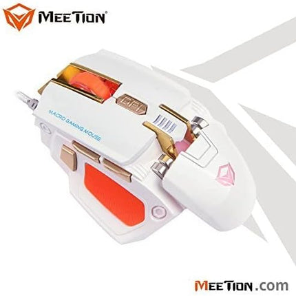 ماوس الألعاب MEETION USB السلكي M975 - أبيض - ماوس 