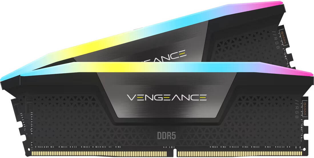 Corsair VENGEANCE RGB 16GB (2x8GB) RGB DDR5 Memory Kit, 5200 MHz CL 40, Intel XMP 3.0  - الذاكرة العشوائية