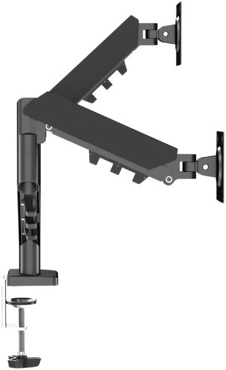 GAMEON GO-5550 Dual Monitor Arm – Gas Mechanical Spring Mount (Dual 17