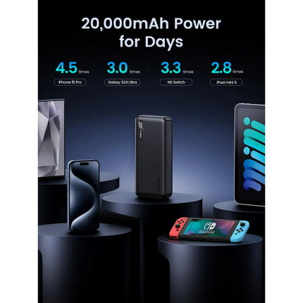 UGREEN Power Bank, 20000mAh 20W Portable  Charger for IPHONE , SAMSUNG ,APPEL AND MORE  - باور بانك