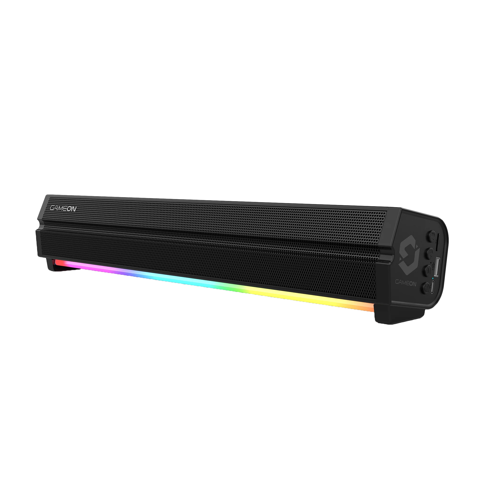 GameOn Sonicstorm X Wireless RGB Gaming Soundbar, Bluetooth 5.3, TWS Mode, 2400mAh, Black - مكبر صوت