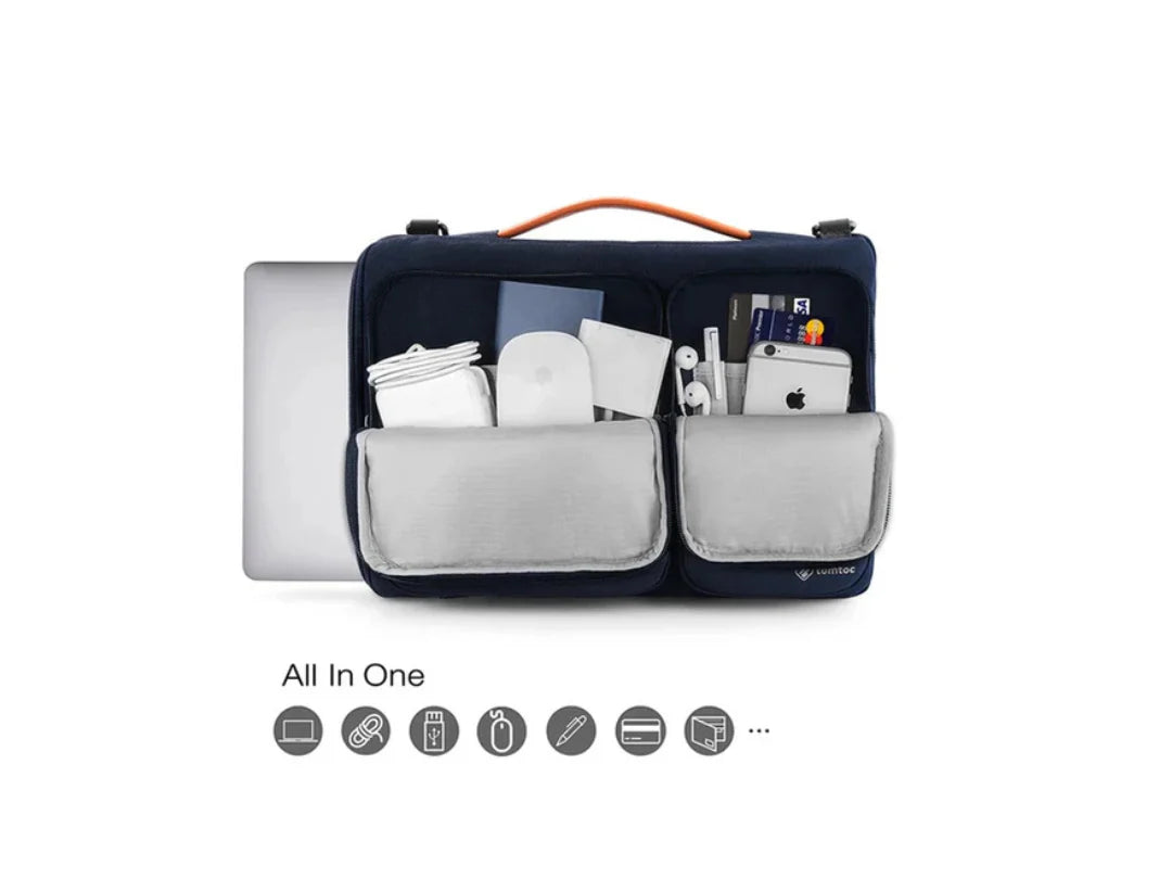 Tomtoc Versatile A42 Bag For 15.6'' Universal Laptop - Dark Blue - حقيبه لابتوب