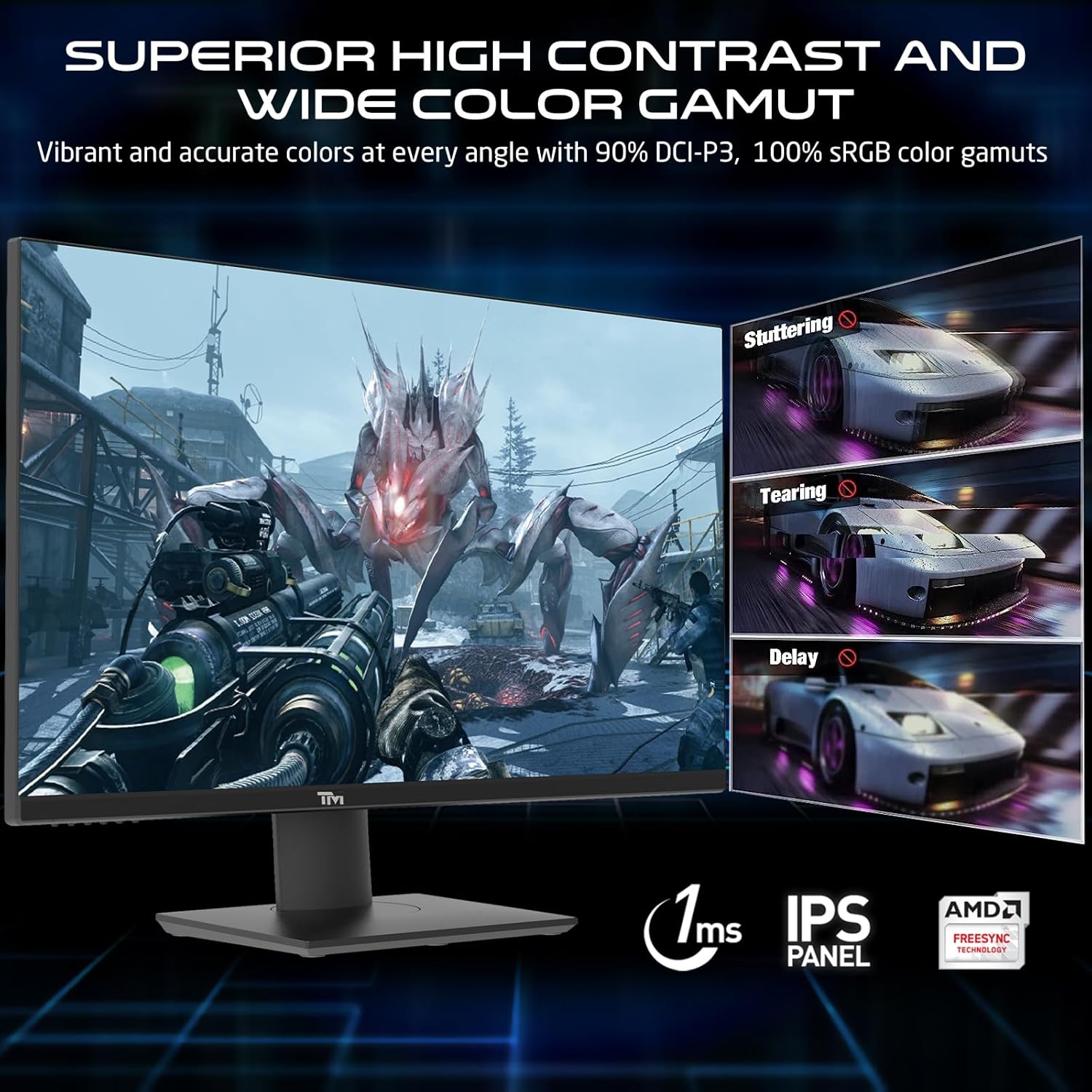 Twisted Minds 28'' UHD 4K, 144Hz, 1ms, Gaming Monitor 3840x2160 Resolution, 90% DCI-P3, RGB, HDMI 2.1, - TM28EUI - شاشة ألعاب