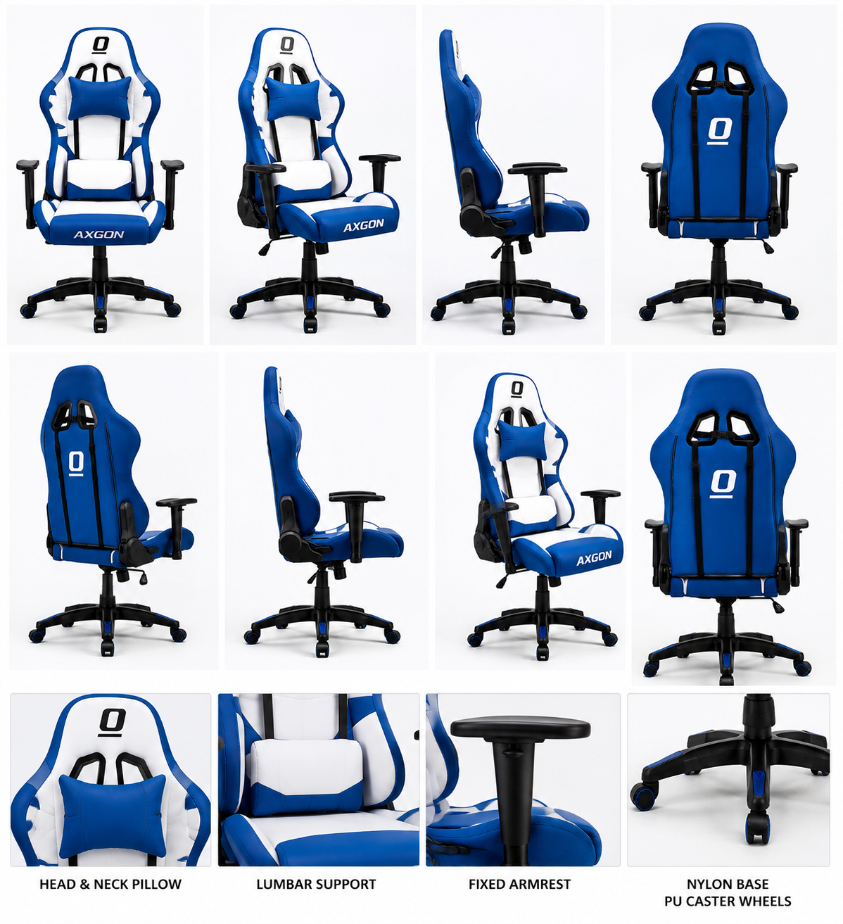AXGON CHAIR – ERGO ENTRY LEVEL – AX2CE1 - كرسي قيمنق أزرق