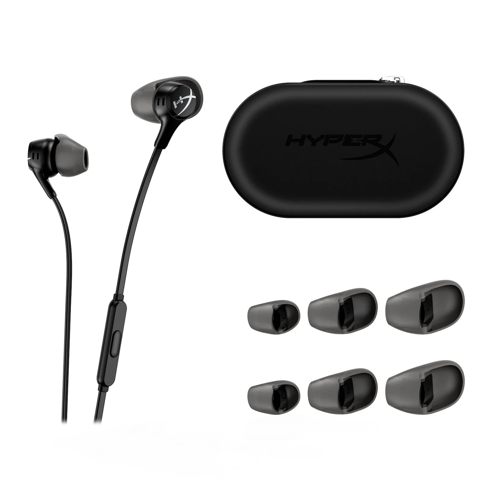HyperX Cloud Earbuds II Gaming Earphones with Mic (3.5mm, 14mm Drivers, Mobile Gaming, Multi-Platform)- Black - سماعة أذن متعددة