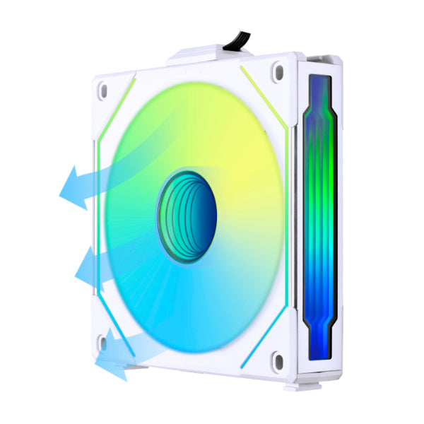 Lian Li UNI FAN SL Infinity Reverse Wireless 120mm White (Single Pack) - مروحة بيضاء