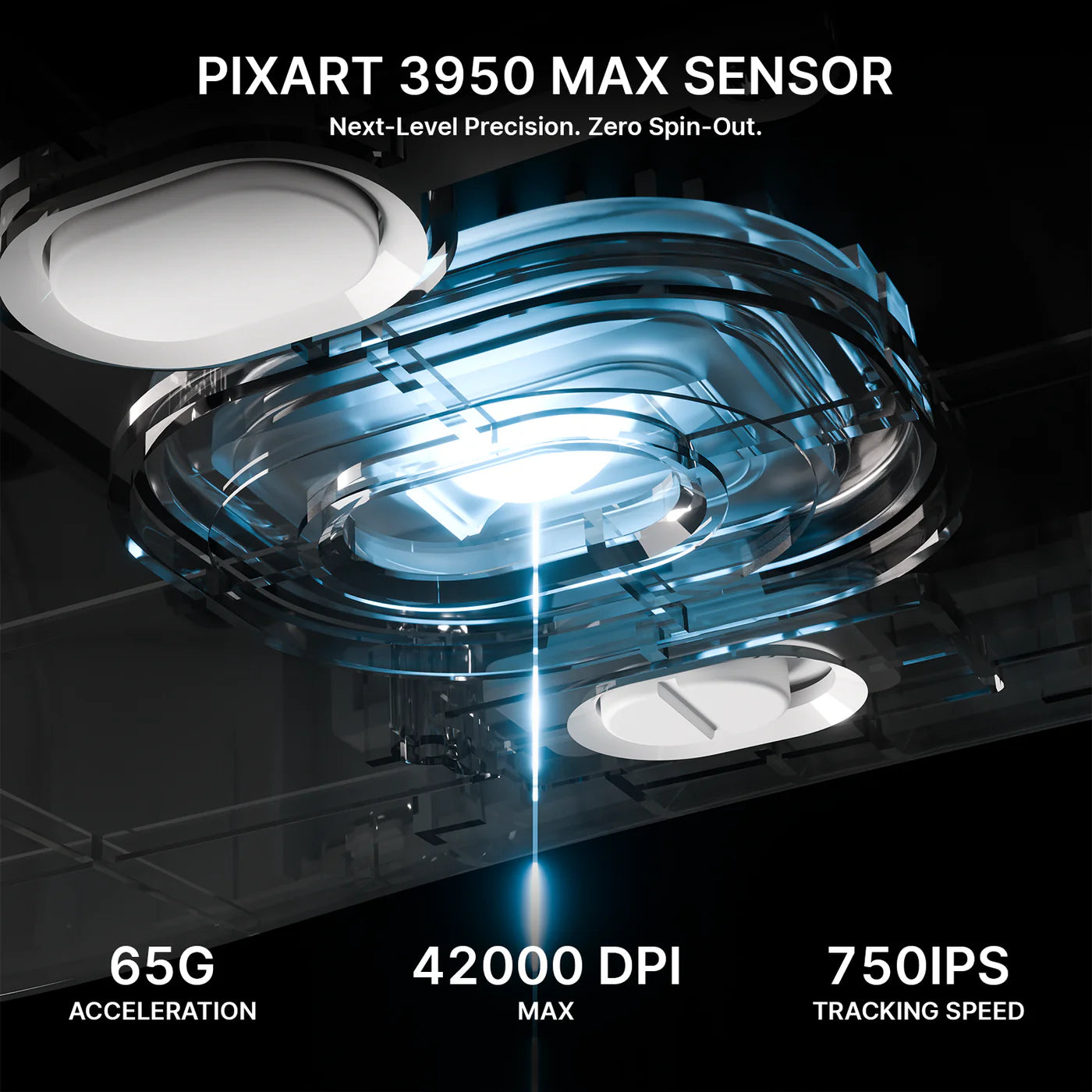 Attack Shark V8 Wireless Gaming Mouse 8000Hz PAW3950MAX Sensor Nordic 54L15, WHITE - ماوس قيمنق وايرليس