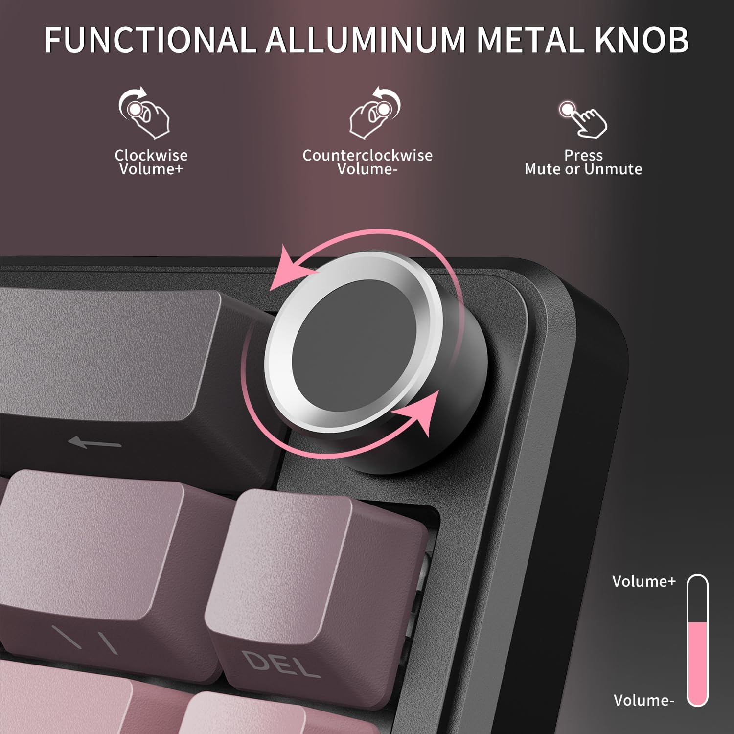 Attack Shark X66 Wireless Mechanical Gaming Keyboard RGB 3 Mode – Pink (Strawberry Switch) - كايبورد قيمينغ وايرلس