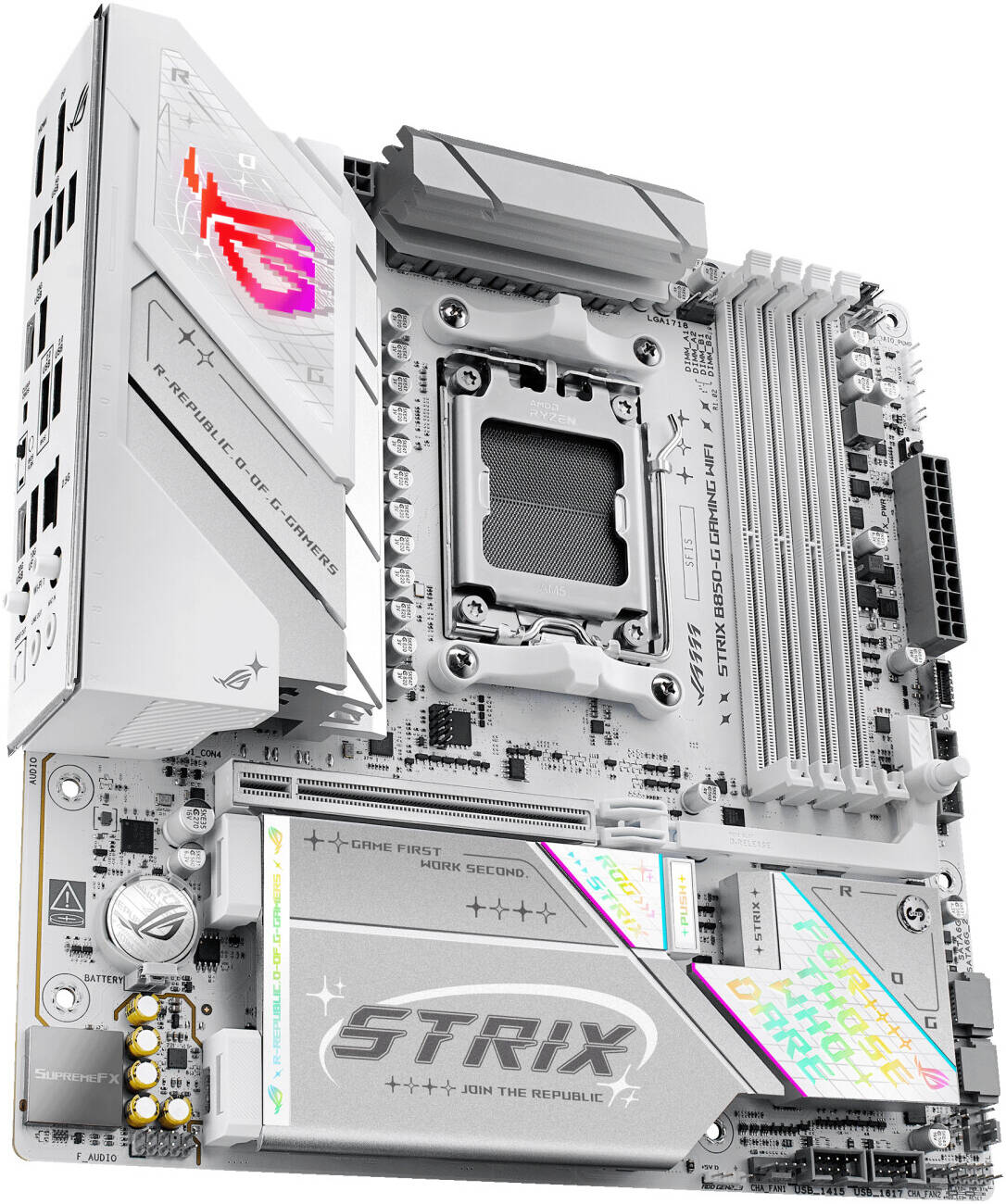 ASUS ROG STRIX B850-G GAMING WIFI AM5 Micro-ATX Motherboard, AMD B850 Chipset - لوحه الام